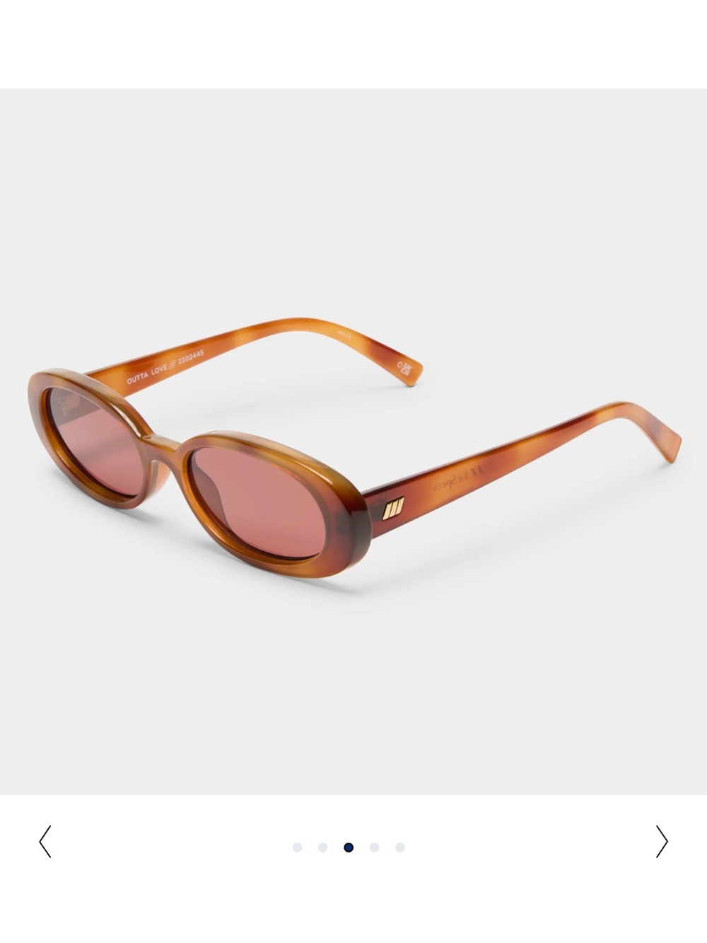 Le Specs Outta Love Sunglasses with Rose Lenses
